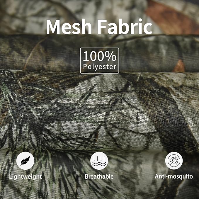 Mosquito Net Suit Camo Hunting Mesh Suit Bug Net Clothing with Hood for Outdoor Protection No-See-Ums Garden Camping