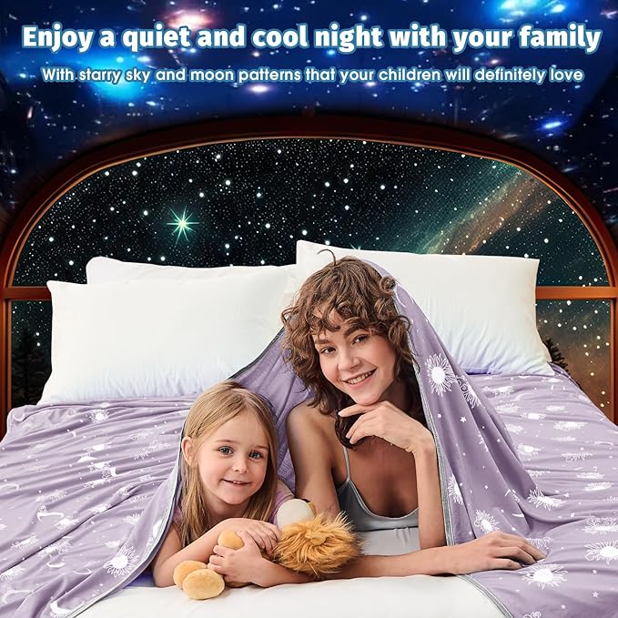 inhand Cooling Blanket Queen Size (90"x90") - Cooled Blankets for Hot Sleepers Lightweight Breathable Summer Blanket for Sleeping Night Sweats to Keep Cool in The Heat -Crimson Purple