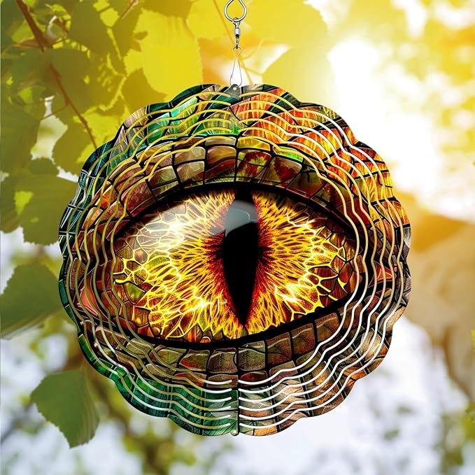Dragon Eye Wind Spinner - Unique 3D Hanging Wind Spinner for Yard and Garden