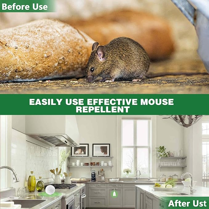 36 Pack Natural Mouse Repellent for Car Engines, Peppermint Oil Moth Balls for Rodents Rats Mice Indoor Outdoor, Mouse Deterrent and Rat Repellent for House, Motor Campers, Attic, Humans & Pets Safe