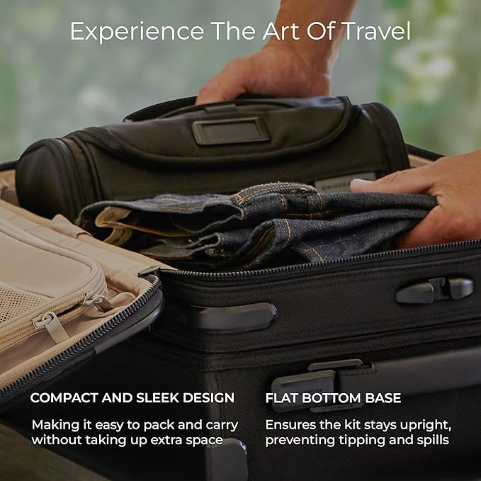 Briggs & Riley Toiletry Kit - Travel Bags for Women & Men, Organizer for Vacation, Dopp Kit for Bathroom Accessories, Makeup, & Skincare