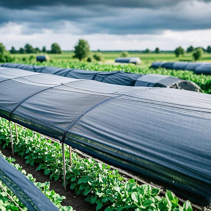 winemana Black Shade Cloth 30x30 FT??40% Sun Shade Mesh Tarp for Greenhouse, Garden, Patio, Dog Kennel, Chicken Coop, and Outdoor Protection, Plants Cover Shade Netting with 2 Reinforced Grommets