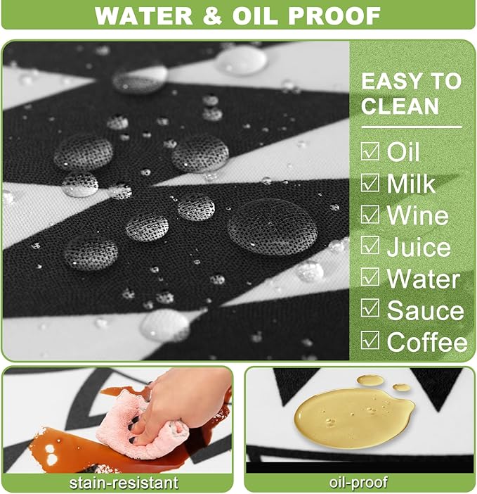 Fitted Picnic Table Cover with Bench Covers Waterproof Elastic Edges Rectangle Patio Tablecloth Outdoor Camping Essentials Stuff Rv Accessories Summer Trip Travel Supplies Party Camper Gifts, 8 ft