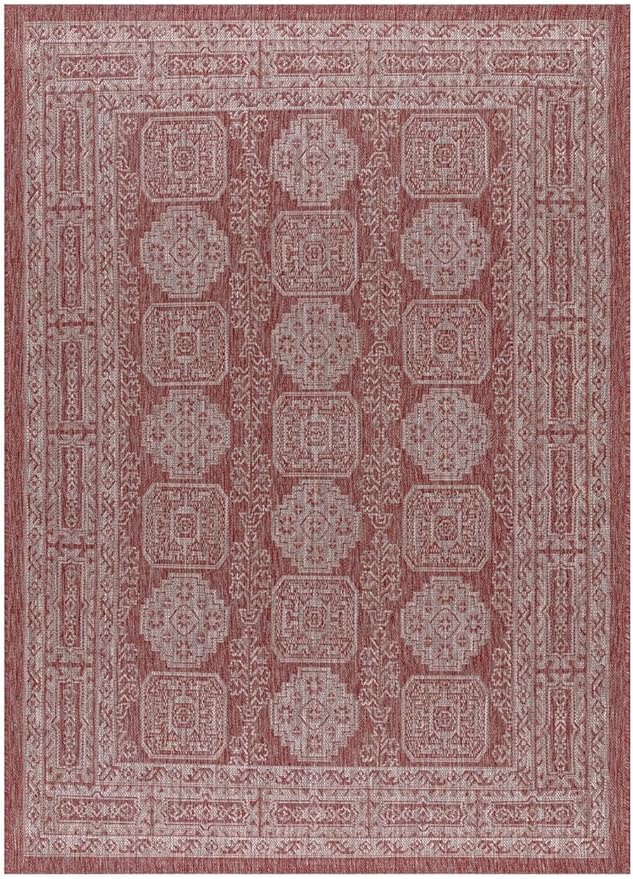 Keen Home Design Terrace Outdoor Area Rug - 6x9 Washable Indoor/Outdoor Rug for Patio, Kitchen, Balcony, Beach, Garden, Deck and Porch, Size: 6'x8'10"