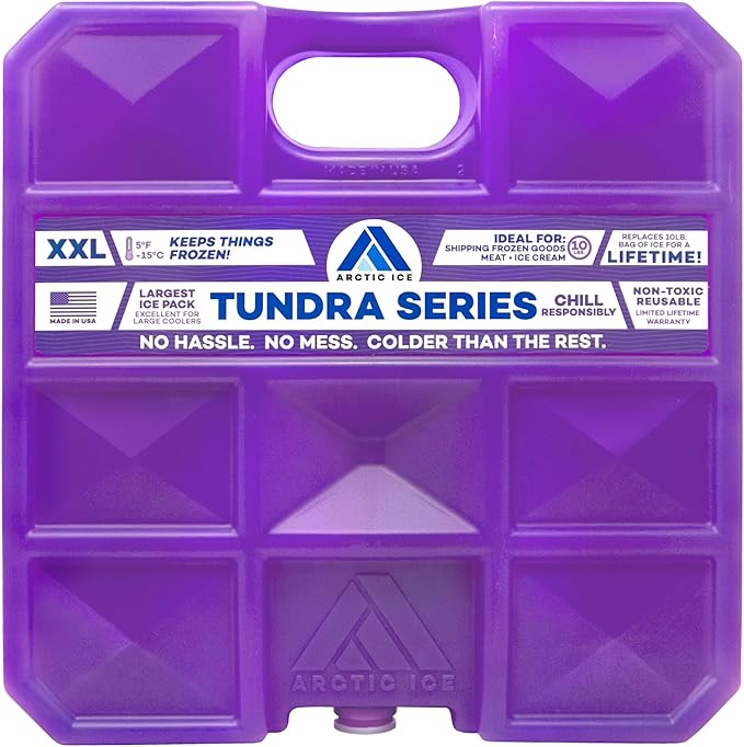 Arctic Ice Tundra Series Long Lasting Reusable Ice Pack - 5° Fahrenheit Cooling Point - Designed to Maintain Freezer-Like Temperatures in Coolers