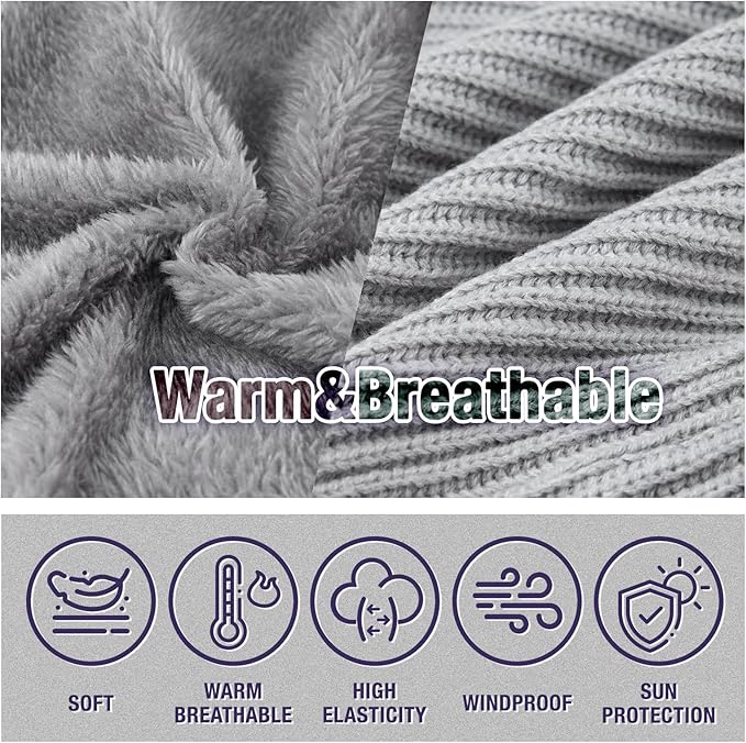 Winter Neck Gaiters & Ski Mask,Winter Fleece Neck Warmer Face for Men &Women Windproof Gift