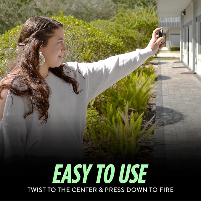 Guard Dog Security Self Defense Pepper Spray Glow in The Dark, OC Spray, UV Dye, Twist Top, Compact Size Self Defense Tool for Women and Men, Police Grade Formula, Up to 16 Feet Long Range