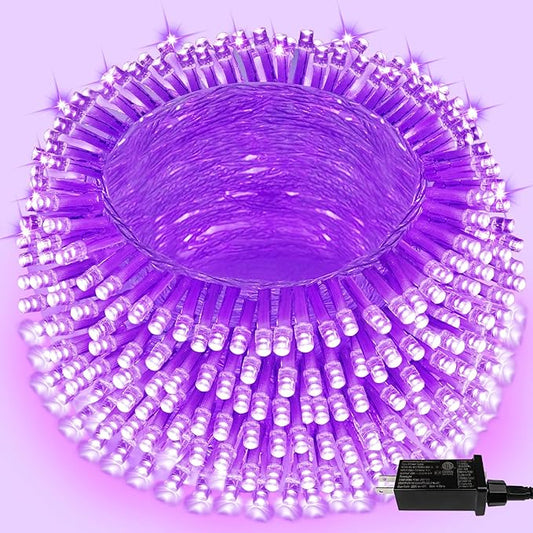 SANJICHA Purple Extra-Long 66FT 200 LED Halloween Lights for Indoor/Outdoor, Super Bright 8 Lighting Modes Plug in String Lights for Halloween Decorations Bedroom Party Garden Patio Tree (Purple)