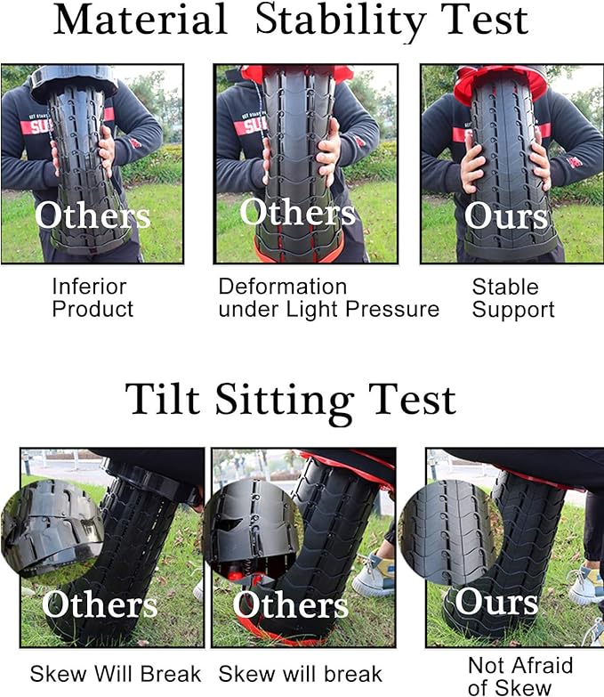 Deer's Life Portable Collapsible Stool with Cushion Pad, Retractable Folding Telescopic Camping Seat for Adults, Small Lightweight Sturdy Adjustable Stools for Travel,Kitchen,Garden,Fishing