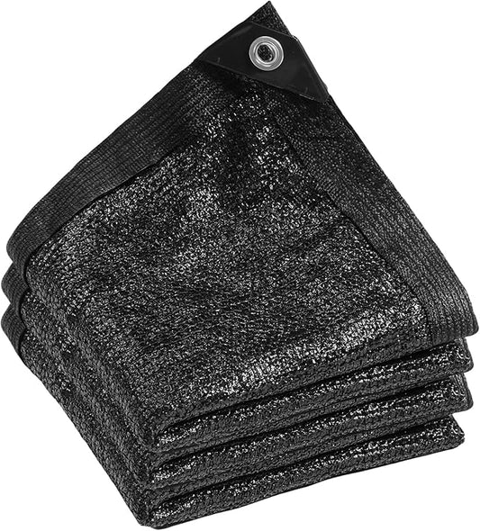 50% Black Shade Cloth, 13 x 13 FT Sun Shade Net with Grommets, Garden Sunblock Shade Cloth Shading for Greenhouse, Plant, Pergola, and Backyard Patio
