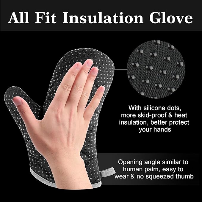 GRILLART Grill Tools Grill Utensils Set - 3PCS BBQ Tools, Stainless Barbeque Grill Accessories -Spatula/Tongs/Fork w/Insulated Glove, Ideal BBQ Set Grilling Tools for Outdoor Grill, Gifts for Men Dad