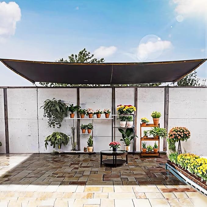 winemana 90% Shade Cloth, Dog Kennel Shade Cover, 6.6 x 6.6 FT Sturdy Durable Sunblock Shade Mesh Tarp with Grommets for Patio Plants Greenhouse Chicken Coop Porch