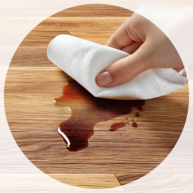 JAWO Picnic Table Covers with Bench Covers Wooden Pattern Camping Tablecloth Fitted Picnic Table Cover with Elastic Windproof Waterproof Fabric, Camping Accessories Patio & Outdoor