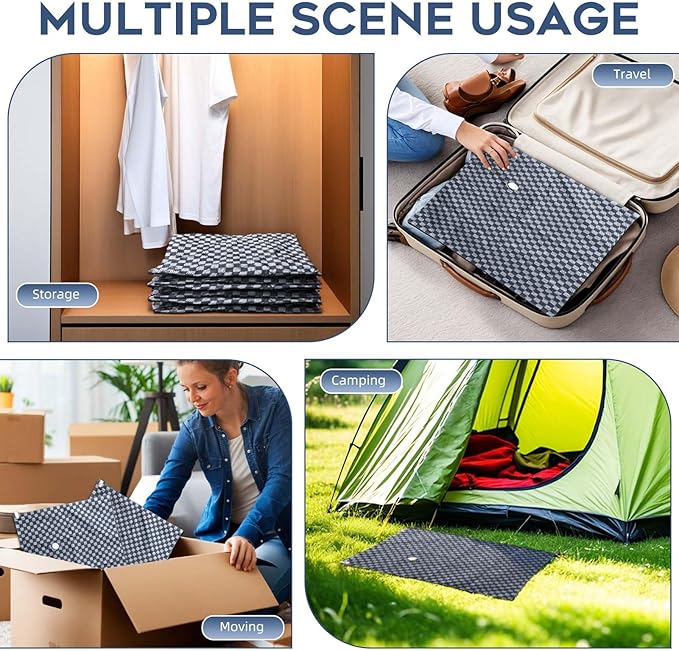 Vacuum Seal Bags for Clothing Travel w/Wireless Pump, Space Saver Vacuum Storage Organizer Bag for Luggage, Seal Compression Packing Bags for Clothes & Blankets 6 Pack (Compression bag)