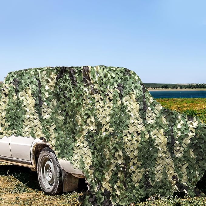 FLYEGO GEN 2 Camo Netting Camouflage Netting Hunting Blind Camo Net Camouflage Nets Military Surplus for Shooting Party Decoration Photograph Car Cover Sunshade