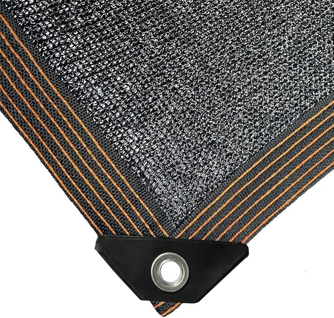 winemana 70% Black Shade Cloth, 12 x 12 FT Durable Mesh Tarp with Grommets, Resistant Garden Sun Shade Netting with Taped Edge for Plant Cover, Greenhouse, Patio, Tomatoes, Chicken Coop, Barn Kennel