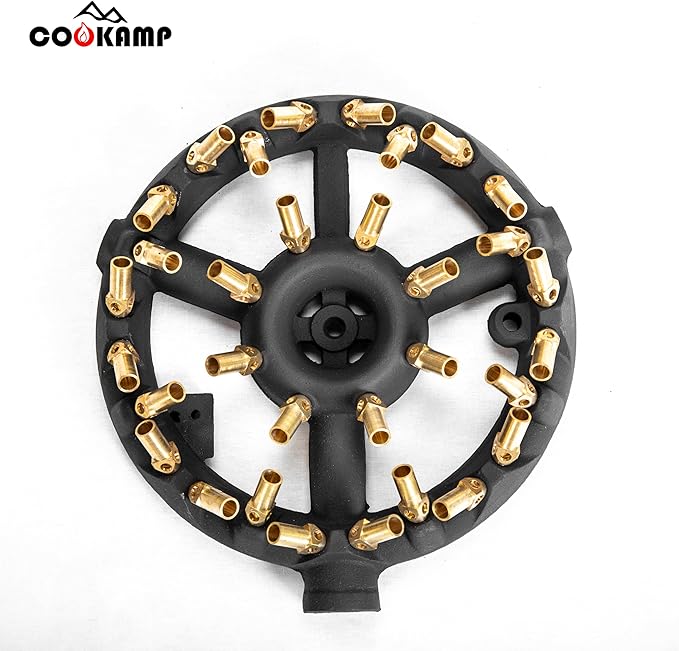 Outdoor Gas Stove with 32 Brass Tips -Jet Burner Perfect for Camping, Turkey Frying, and More! GB-32 LP(Propane Gas 32 Tips)