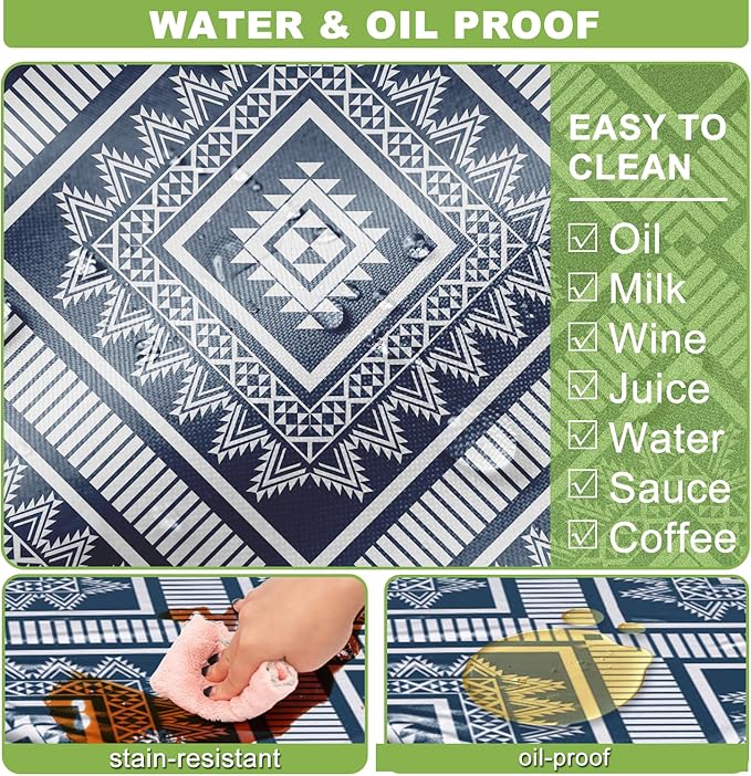 Fitted Picnic Table Cover with Bench Covers Waterproof Elastic Edges Rectangle Patio Tablecloth Outdoor Camping Essentials Stuff Rv Accessories Summer Trip Travel Camper Gifts for Woman Men, 72in 6 ft