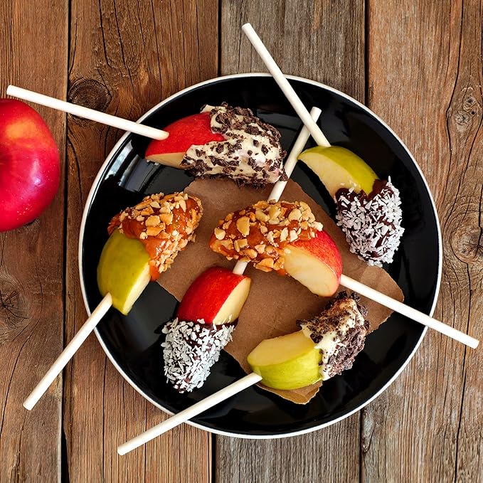 BLUE TOP 200pcs Bamboo 5mm 7in Skewer Sticks, Strong & Durable, Eco-Friendly, Smooth & Safe, Multi-Use