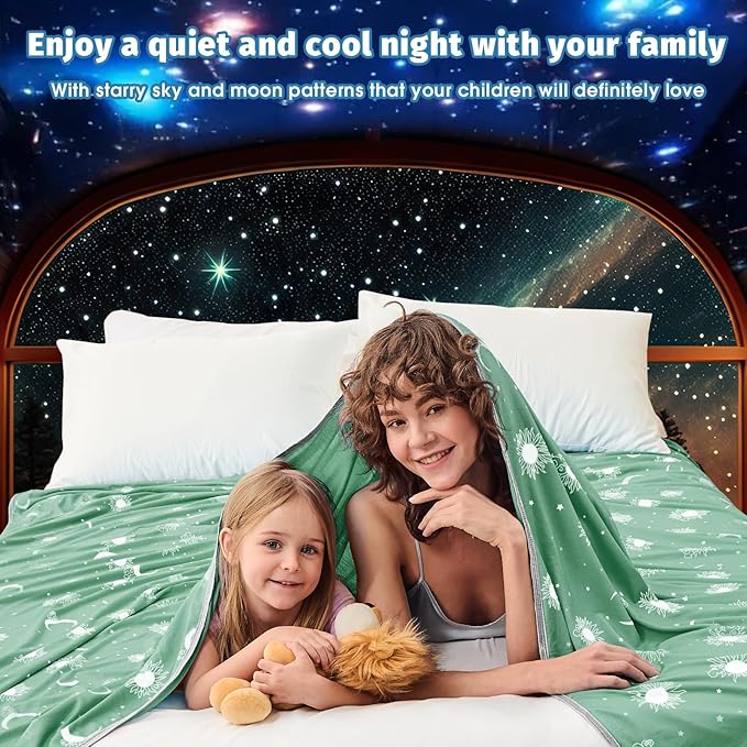 inhand Cooling Throw Blanket (50"x60") - Cooled Blankets for Hot Sleepers Lightweight Breathable Summer Blanket for Sleeping Night Sweats to Keep Cool in The Heat -Fruit Green