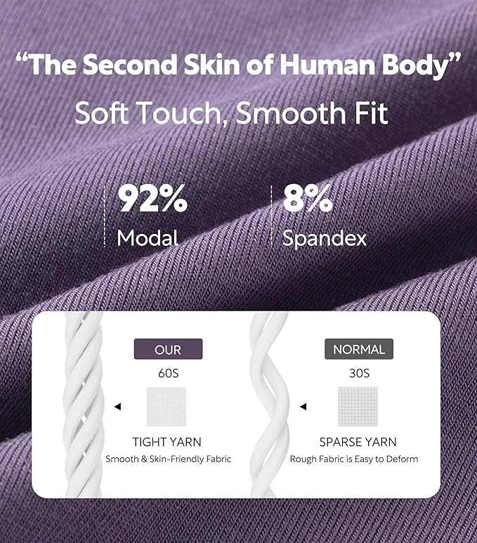 DAVID ARCHY Men's Underwear Ultra Soft Modal Dual Pouch Trunks Ball Pouch Bulge Enhancing Boxer Briefs for Men 3 or 4 Pack