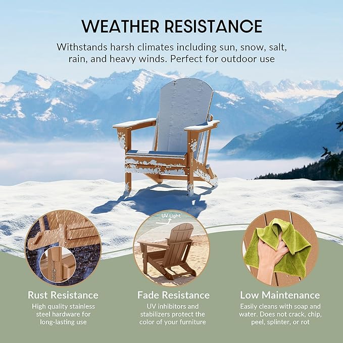 WestinTrends Malibu Malibu Outdoor Folding Poly Adirondack Chair (Set of 8), Lime