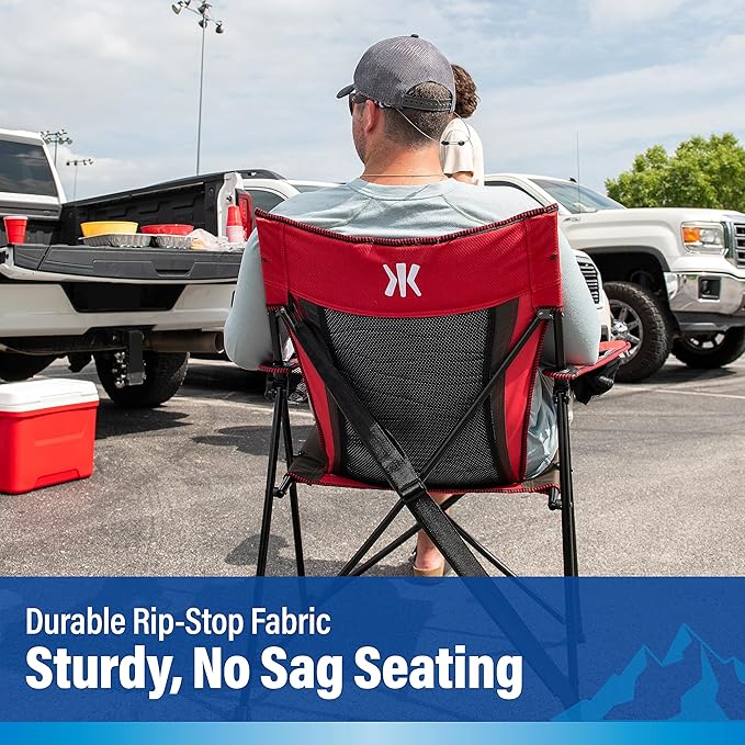 Kijaro Sports Fan Folding Chair, 26" L x 35.5" W x 37" H, Tampa Bay Buccaneers