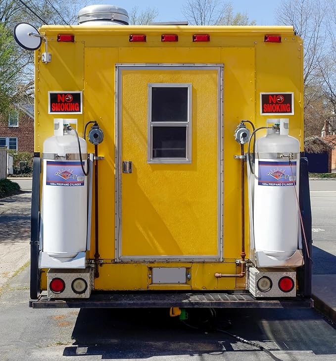 Flame King 100LB (23 Gal) Steel Propane Tank Cylinder with POL Valve and Collar, Great for Mixed Heating Systems, Home fireplaces, Dryers and Grills