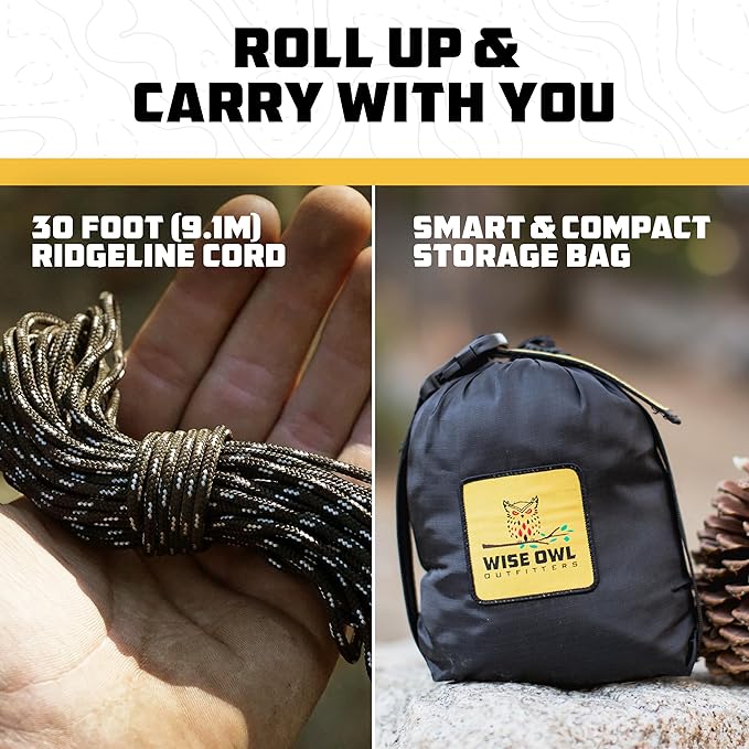 Wise Owl Outfitters Hammock Bug Net – Mosquito Net for Hammock, Lightweight Bug Netting for Camping, Hiking, Backpacking, Forest & Outdoor Use