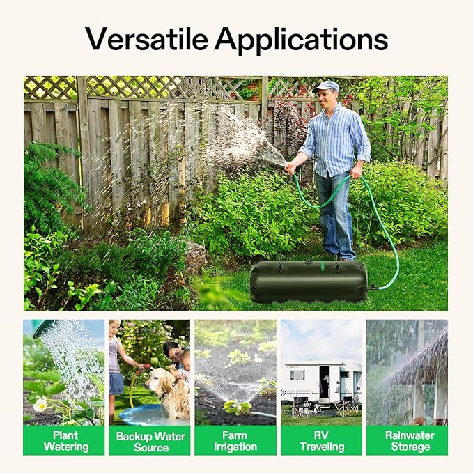 VIVOSUN 240 L/64 Gal Water Bladder, Foldable and Portable Water Storage Bag for RV, Camping, Garden Watering, Agricultural Irrigation, Drought Resistance, Firefighting