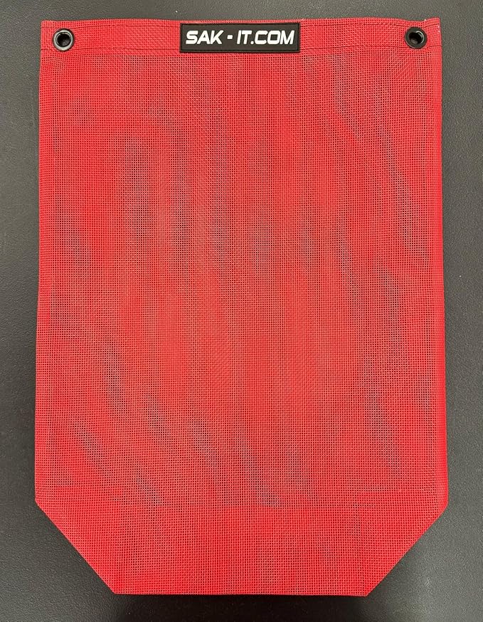 SAK-IT Scrap SAK Off Road Trash Bag. Fits SxS, ATV, Rock Crawler, Mud Truck, Golf Cart, Boat, UTV. Universal Fit for Polaris, Kawasaki, Honda, Jeep. (Red)