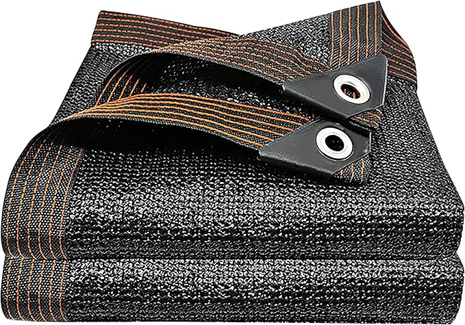 winemana 50% Black Shade Cloth, 3.3 x 6.6 FT Durable Mesh Tarp with Grommets, Garden Sunblock Shade Cloth Shading Antifreezing for Plants Cover, Greenhouse, Barns Kennel, Patio, Tomatoes