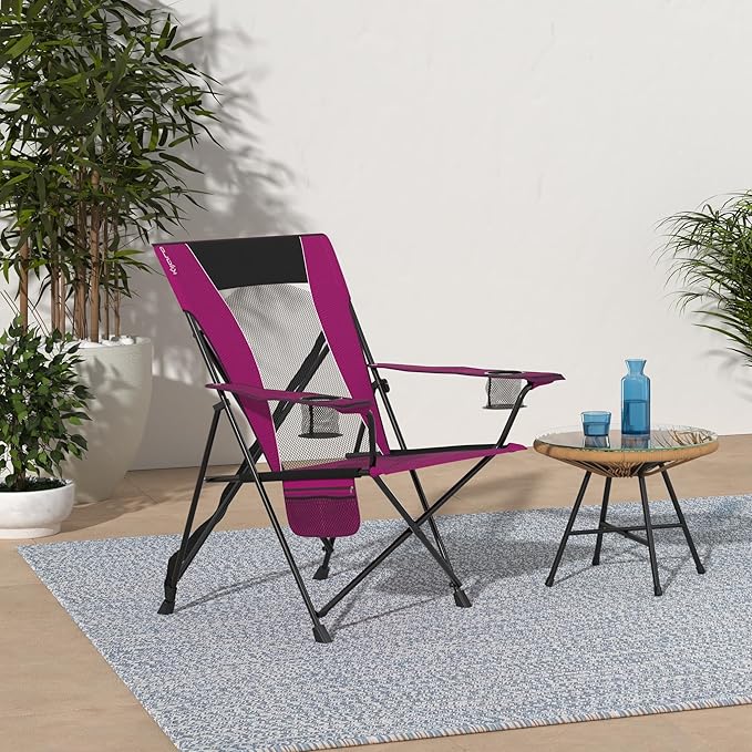 Kijaro Dual Lock Portable Camping Chairs - Enjoy the Outdoors with a Versatile Folding Chair for Sports, Lawn - Dual Lock Feature Locks Position – Hanami Pink