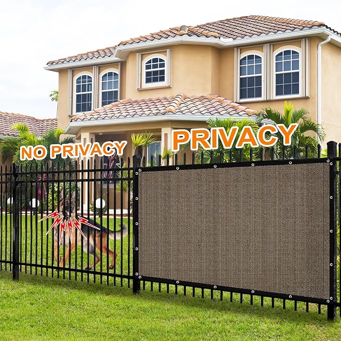 Artpuch 90% Sun Shade Cloth, 10 x 14 FT Pergola Shade Cover Canopy with Grommets, Sun Screen Fabric Tarp for Patio, Outdoor, Garden, Backyard, Mocha