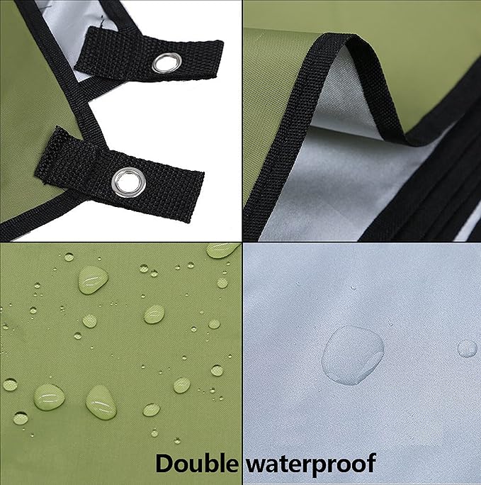 WoneNice 118 x 118 inches Waterproof Camping Tarp Footprint Ground Sheet - Lightweight, Durable UV & Rain Protection for Tents, Beach, Picnics, Car or Camping and Adventure, Army Green