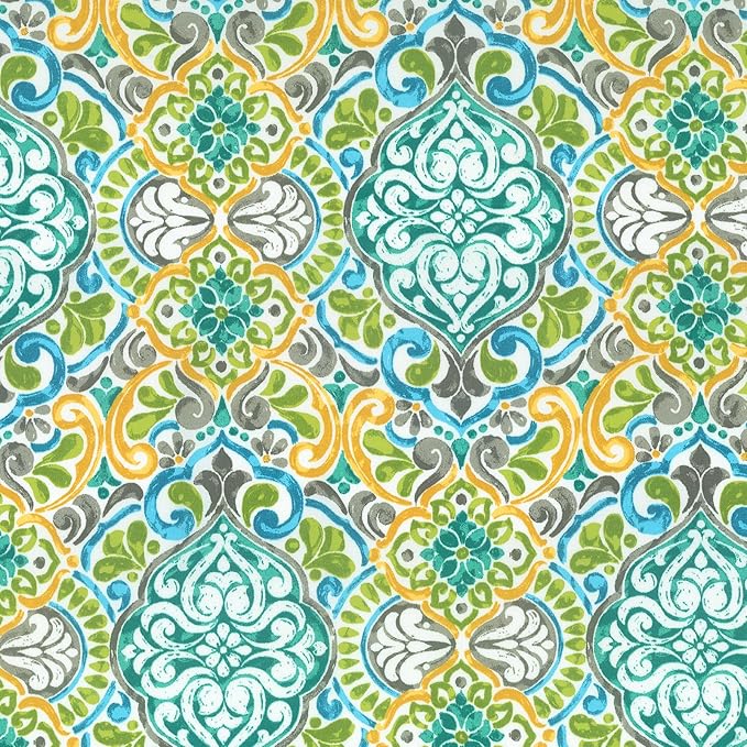 LVTXIII Outdoor Seat/Back Chair Cushion Patio Tufted High Back Cushion, Seasonal Replacement Rocking Chair Cushion with Ties (22” W x 20D”, Set of 2, Damask Green)