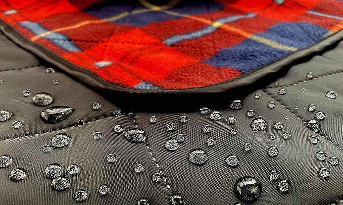 DOWN UNDER OUTDOORS Large Waterproof Windproof Extra Thick 350 GSM Quilted Fleece, or Sherpa Stadium Blanket