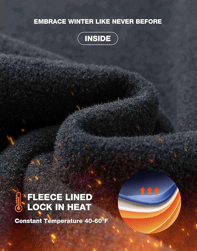 G Gradual Women's Fleece Lined Pants Water Resistant Winter Thermal Flare Leggings Hiking Snow Pants for Women 4 Pockets