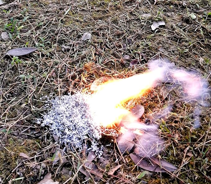 eGreen Magnesium Shavings – 10/15/20/25/30 Bag Fire Starter Packs – 99% Pure Magnesium for Camping, Hiking, Emergency, Survival Kits – Lightweight & Quick Ignition for Wet Conditions (15 x Mg)