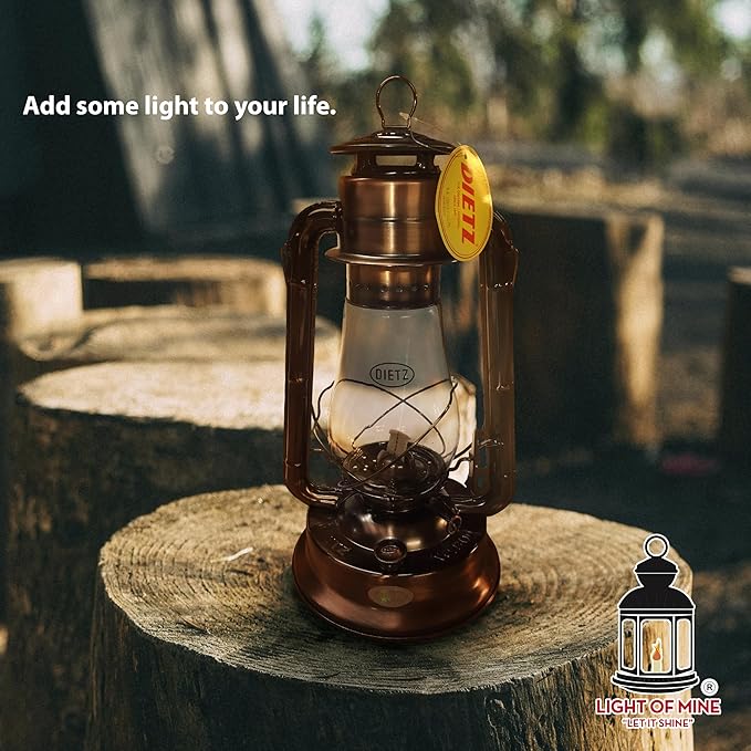 Light of Mine - Dietz #80 Blizzard Oil Lantern with 7/8" Replacement Wick Strips (Bronze)