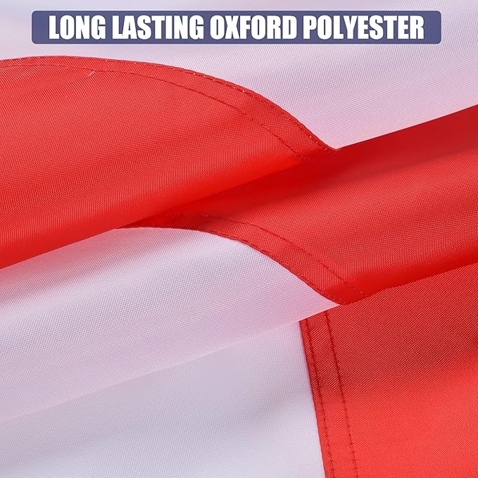 Alabama State Flag 3x5 Ft, Deluxe Embroidered Heavy Duty Polyester Durable AL Outside Flags, Indoor/Outdoor with Sewn Stripes and Brass Grommets