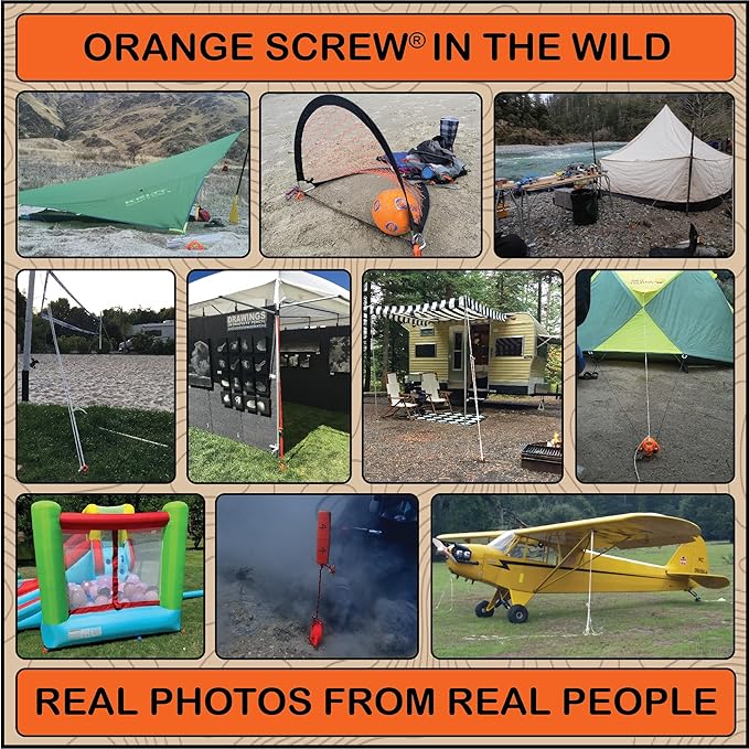 Ultimate Ground Anchors: Heavy Duty Screw-in Tent Stakes for High Wind, Sand, Canopies, and Camping - Made in USA, 100% Recycled, Included T-Grip Tool - (Small, 4 Pack)