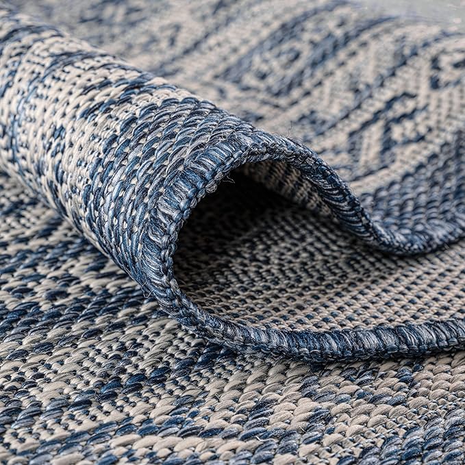 Keen Home Design Terrace Outdoor Area Rug - 8x10 Washable Indoor/Outdoor Rug for Patio, Kitchen, Balcony, Beach, Garden, Deck and Porch, Size: 7'7"x10'