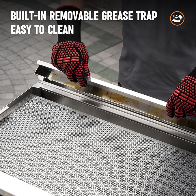 Hygrill 30-Inch Premium Built-In Natural Gas Griddle for Outdoor Kitchen, Durable 304 Stainless Steel 2-Burner Flat Top Grill with Lid and LED lights