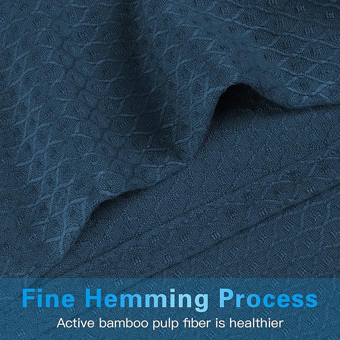 AmyHomie Cooling Blankets, 100% Rayon Derived from Bamboo, Cool Summer Blanket for Hot Sleepers, Soft Comfy Lightweight Blankets for All Seasons(Navy, 90×108 in)