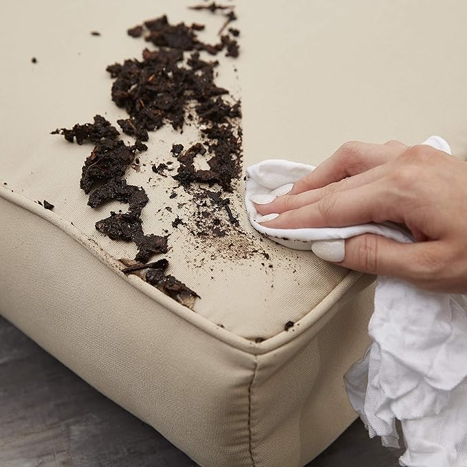 Sorra Home Sunbrella Bristol Square Chair Cushion (Set of 2) - Fade & Water Resistant, Outdoor & Indoor Patio Seat Cushion with Plush Foam - Canvas Black (20" x 20" x 2.5")