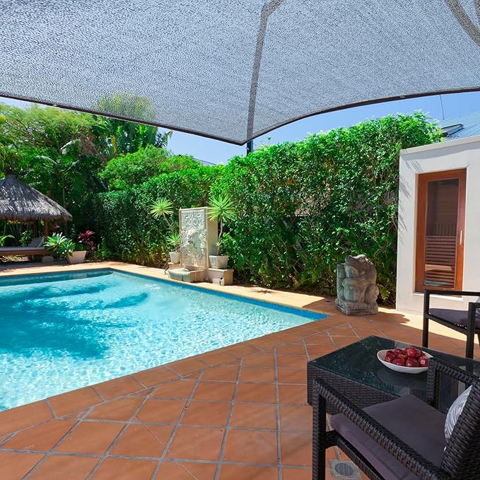 50% Black Shade Cloth, 13 x 20 FT Sun Shade Net with Grommets, Garden Sunblock Shade Cloth Shading for Greenhouse, Plant, Pergola, and Backyard Patio