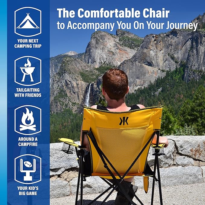 Kijaro Dual Lock Portable Camping Chairs - Enjoy the Outdoors with a Versatile Folding Chair, Sports Chair, Outdoor Chair & Lawn Chair - Dual Lock Feature Locks Position – Ireland Green