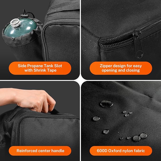 Dollate 2-Burner Propane Stove with Griddle and Carrying Bag, Portable Foldable Camping Stove with 2 Adjustable Burners 16000 BTUs,for Camping Tailgating Essentials Gear (Green)