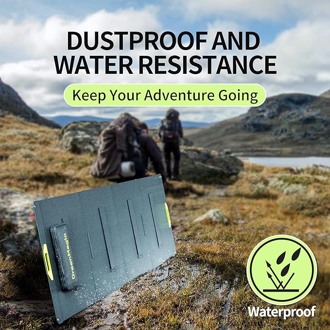 400W Portable Solar Panel, Greenmagic 400W 39V Foldable Portable Solar Panel Charger, with Output Connector for Camping RVing Home Backup IP67 Waterproof with an Adjustable Kickstand